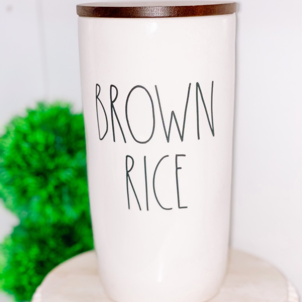 Rae Dunn BROWN RICE cellar